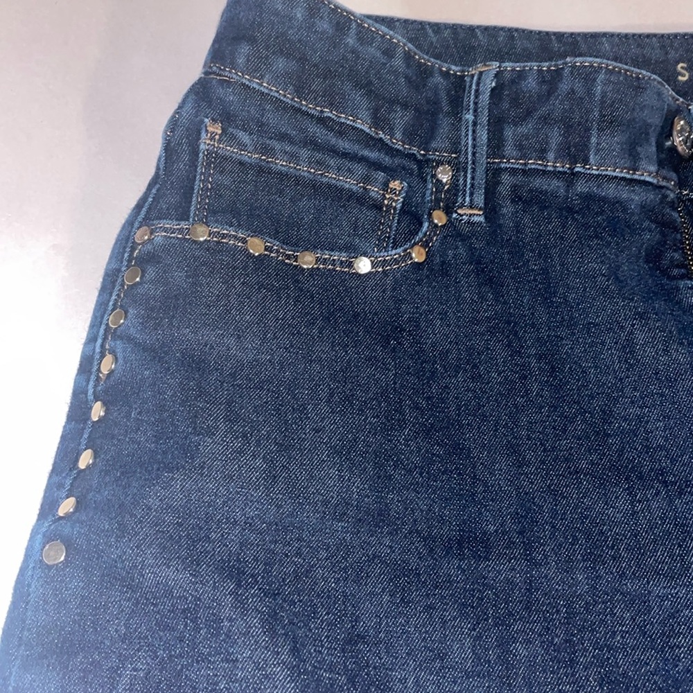 White House Black Market Jeans Studded Pants Size 8 S - Picture 5 of 12